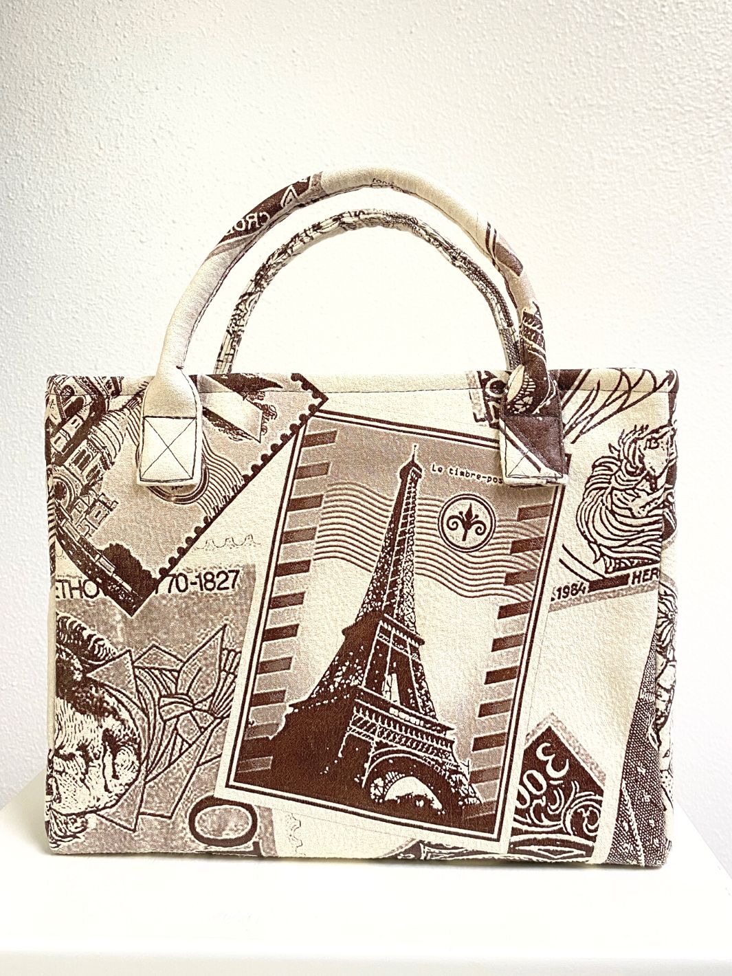 Tan/Brown Print Mini Tote